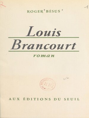 cover image of Louis Brancourt